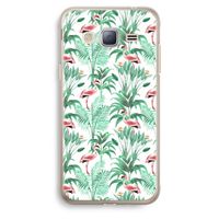 Flamingo bladeren: Samsung Galaxy J3 (2016) Transparant Hoesje