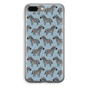 Zebra: iPhone 8 Plus Transparant Hoesje