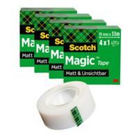 Scotch Magic Tape plakband ft 19 mm x 33 m, pak van 4 rollen - thumbnail