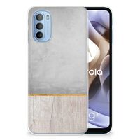 Motorola Moto G31 | G41 Bumper Hoesje Wood Concrete