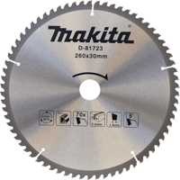 Makita Accessoires afkortzaagblad aluminium | standaard 260x30x2,8 70t 5g - d-81723