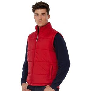 Gewatteerde bodywarmer voor heren - Rood - Nylon - Outdoor - Vrije tijds jas