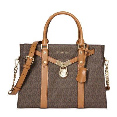 Michael Kors NOUVEAU HAMILTON leren handtas bruin