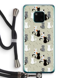 Katten: Huawei Mate 20 Pro Transparant Hoesje met koord