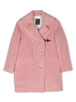 Fay Kids manteau croisé à effet brossé - Rose