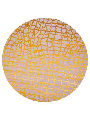 Louis de Poortere - Rond vloerkleed Dedalo Mad Men 9205 Yellow Scarab - 240 rond