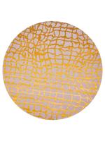 Louis de Poortere - Rond vloerkleed Dedalo Mad Men 9205 Yellow Scarab - 240 rond