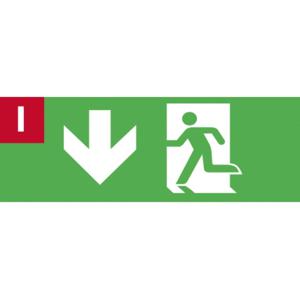 Pictogram sticker I/I horizontale bevestiging