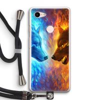 Fire & Ice: Pixel 3 Transparant Hoesje met koord