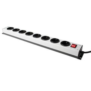 Kaiser 1001/ 8ZL NR639 Kaiser Heavy Duty PDU Stekkerdoos met Schakelaar - 8x Sockets