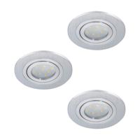 Eglo InbouwspotAreitio Round set van 3 metaalgrijs - 98639