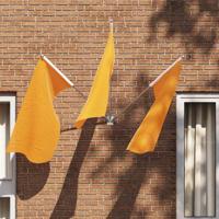 VidaXL Vlaggen mast houder zilver 10,5 x 7,5 x 0,2 cm staal