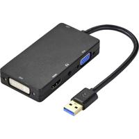 Renkforce Externe videokaart USB 3.2 Gen 1 HDMI, DVI, VGA - thumbnail
