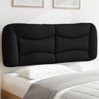 Hoofdbordkussen 140 cm stof zwart - thumbnail
