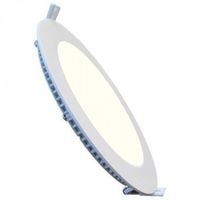LED Downlight Slim - Inbouw Rond 15W - Natuurlijk Wit 4200K - Mat Wit Aluminium - Ø195mm - thumbnail