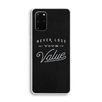 Never lose your value: Samsung Galaxy S20 Plus Transparant Hoesje