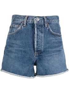 AGOLDE short en jean à ourlet retroussé - Bleu