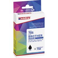 Edding Inktcartridge vervangt Brother LC-970BK Compatibel Zwart EDD-705 18-705 - thumbnail