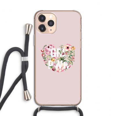 GRL PWR Flower: iPhone 11 Pro Transparant Hoesje met koord