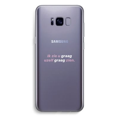 uzelf graag zien: Samsung Galaxy S8 Plus Transparant Hoesje