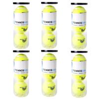 Engelhart Tennisballen - 18x stuks - in koker - Buitenspeelgoed - Tennissen - geel - sport