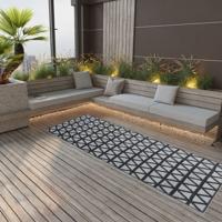 VidaXL Buitenkleed arakil 80x250 cm polypropeen zwart