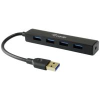 Equip USB-Hub USB-hub 4 poorten Zwart