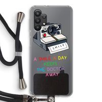 Smile: Samsung Galaxy A32 5G Transparant Hoesje met koord