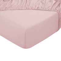 Hoeslaken - 100% natuurlijk katoen - 140x200 - licht roze - thumbnail