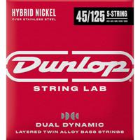 Dunlop DBHYN45125 String Lab Dual Dynamic Hybrid Nickel .045-.125 low tension snarenset voor 5-snarige basgitaar