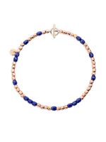 Dodo petit bracelet Granelli en or rose 9ct - Bleu - thumbnail