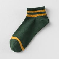 20 Pairs College Wind gestreepte boot sokken vrouwen casual leuke sokken (donkergroen)