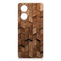 Bumper Hoesje voor OPPO A58 4G Wooden Cubes - thumbnail