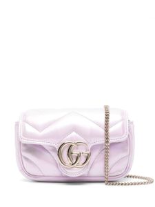 Gucci sac à bandoulière matelassé GG Marmont - Rose