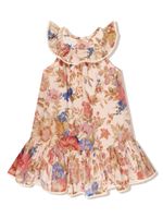 ZIMMERMANN Kids robe en coton à fleurs - Tons neutres