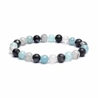 Edelsteen Armband Aquamarijn Labradoriet Tourmalijnkwarts - 8 mm