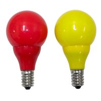 LED lichtbron e14 rood - geel voor feestverlichting - thumbnail
