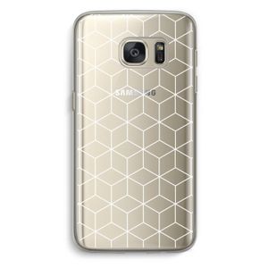 Zwart-witte kubussen: Samsung Galaxy S7 Transparant Hoesje