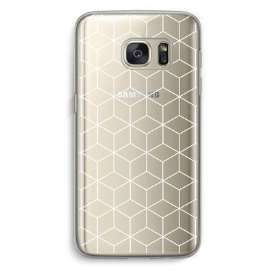 Zwart-witte kubussen: Samsung Galaxy S7 Transparant Hoesje