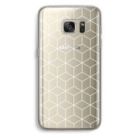 Zwart-witte kubussen: Samsung Galaxy S7 Transparant Hoesje