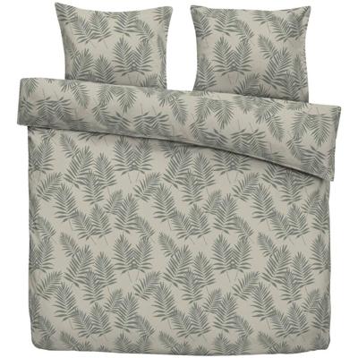 2e Halve Prijs Leen Bakker - Dekbedovertrek Lewis - Zand/taupe - 200x220 Cm - Polyester/Katoen - Taupe#Groen#Beige