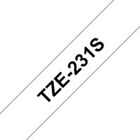 Brother TZe-231S Labeltape Tapekleur: Wit Tekstkleur: Zwart 12 mm 4 m