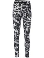 Just Cavalli legging à imprimé graffiti - Noir