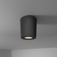 Paxton LED Opbouwspot - 4 Watt 345 Lumen - 4000K neutraal wit - GU10 - Badkamer Opbouwspot - Kantelbaar - Dimbaar - IP64 Waterdicht - Rond - Voor binnen en buitengebruik - Zwart