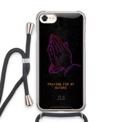 Praying For My Haters: iPhone 7 Transparant Hoesje met koord