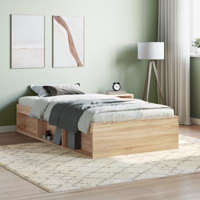 Bedframe sonoma eikenkleurig 90x200 cm