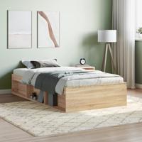 Bedframe sonoma eikenkleurig 90x200 cm