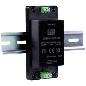 Mean Well DDRH-15-15DR DIN-rail DC/DC-converter 15 V/DC Aantal uitgangen: 1 x Inhoud: 1 stuk(s)