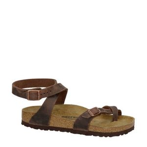 Birkenstock Yara leren sandalen bruin