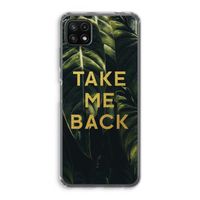 Take me back: Samsung Galaxy A22 5G Transparant Hoesje